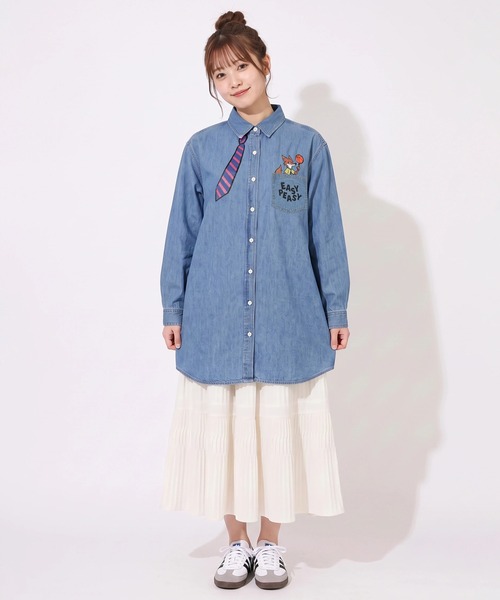 Disney（ディズニー）の「親子お揃い ディズニー ズートピア ネクタイシャツワンピース 1954A（ワンピース・メンズ・ライトインディゴブルー・F）」の6枚目の写真