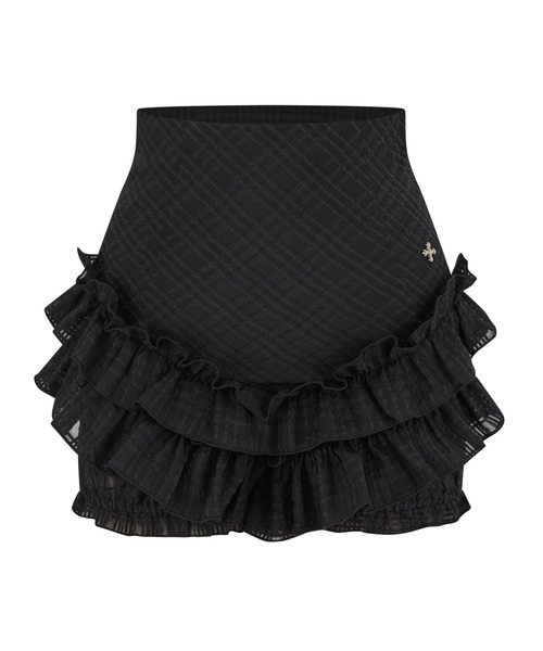 スカート ANDWANG Tiered Frill Bloomers BLK M Tiered Frill Bloomers（スカート）｜andwang（アンドワン）の