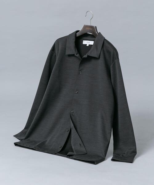 URBAN RESEARCH ROSSO MEN(アーバンリサーチロッソメン)の「『セットアップ対応/防シワ』ウールジャージーシャツカーディガン(シャツ/ブラウス・メンズ・ブラック/ホワイト/グレー/ネイビー・MEDIUM/LARGE/X-LARGE)」の1枚目の写真