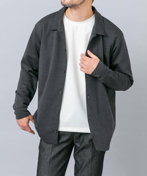 URBAN RESEARCH ROSSO MEN(アーバンリサーチロッソメン)の「『セットアップ対応/防シワ』ウールジャージーシャツカーディガン(シャツ/ブラウス・メンズ・ブラック/ホワイト/グレー/ネイビー・MEDIUM/LARGE/X-LARGE)」の9枚目の写真