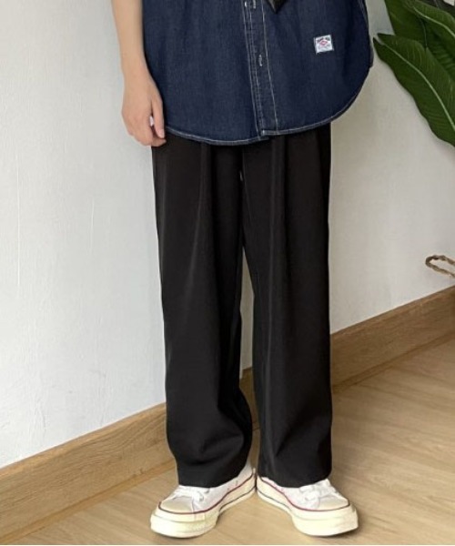DOUBLE STEAL(ダブルスティール)の「DSツータックワイドスラックス(スラックス・メンズ・ブラウン/ブラック・MEDIUM/X-LARGE/LARGE)」の1枚目の写真