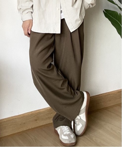 DOUBLE STEAL(ダブルスティール)の「DSツータックワイドスラックス(スラックス・メンズ・ブラウン/ブラック・MEDIUM/X-LARGE/LARGE)」の5枚目の写真