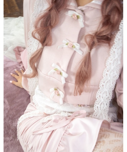 Fiorforte(フィオルフォルテ)の「sailor petit rose sweat(ブルゾン・レディース・ホワイト/ピンク・FREE)」の8枚目の写真