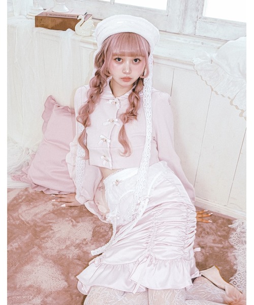 Fiorforte(フィオルフォルテ)の「sailor petit rose sweat(ブルゾン・レディース・ホワイト/ピンク・FREE)」の4枚目の写真