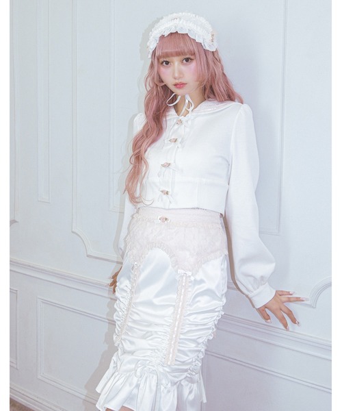 Fiorforte(フィオルフォルテ)の「sailor petit rose sweat(ブルゾン・レディース・ホワイト/ピンク・FREE)」の15枚目の写真