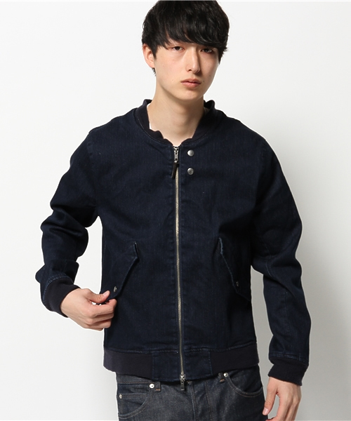 CIAOPANIC TYPY(チャオパニックティピー)の「【ベイビースキンタッチ】パウダー起毛デニムMA-1(ブルゾン・メンズ・インディゴブルー・LARGE/MEDIUM/SMALL)」の1枚目の写真