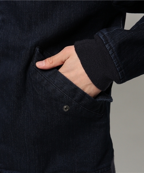 CIAOPANIC TYPY(チャオパニックティピー)の「【ベイビースキンタッチ】パウダー起毛デニムMA-1(ブルゾン・メンズ・インディゴブルー・LARGE/MEDIUM/SMALL)」の6枚目の写真