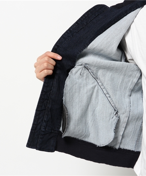 CIAOPANIC TYPY(チャオパニックティピー)の「【ベイビースキンタッチ】パウダー起毛デニムMA-1(ブルゾン・メンズ・インディゴブルー・LARGE/MEDIUM/SMALL)」の9枚目の写真