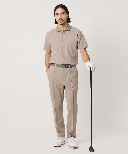 UNITED ARROWS GOLF(ユナイテッドアローズゴルフ)の「メンズ メッシュ ポロシャツ UV 吸水速乾 通気性(ポロシャツ・メンズ・ベージュ/ネイビー・M/L/XL)」の8枚目の写真