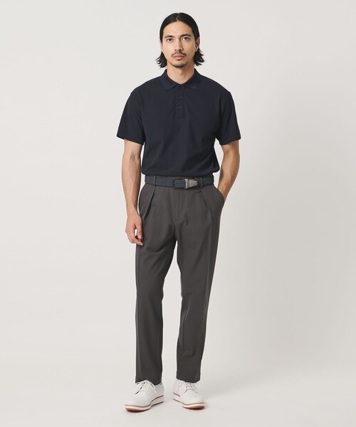 UNITED ARROWS GOLF(ユナイテッドアローズゴルフ)の「メンズ メッシュ ポロシャツ UV 吸水速乾 通気性(ポロシャツ・メンズ・ベージュ/ネイビー・M/L/XL)」の14枚目の写真