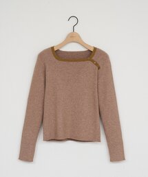 【WEB限定】アシメカラー配色リブプルオーバー