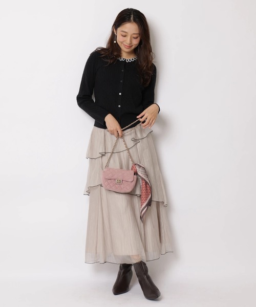 JUSGLITTY(ジャスグリッティー)の「シアーペプラムマーメイドスカート(スカート・レディース・ブラック/グレイッシュベージュ・2/1/0)」の16枚目の写真