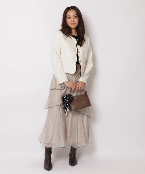 JUSGLITTY(ジャスグリッティー)の「シアーペプラムマーメイドスカート(スカート・レディース・ブラック/グレイッシュベージュ・2/1/0)」の21枚目の写真