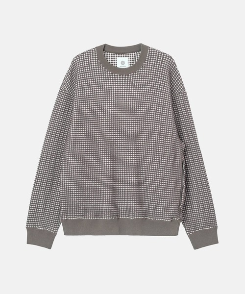 SEAGREEN(シーグリーン)の「SEAGREEN(シーグリーン) ONI WAFFLE PULLOVER オニワッフルプルオーバー(Tシャツ/カットソー・メンズ・グレイッシュベージュ・2/3/4)」の1枚目の写真