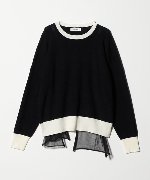 sulvam(サルバム)の「<sulvam> LAYERED PO/ニット(ニット/セーター・メンズ・ホワイト/ブラック・M/L)」の1枚目の写真