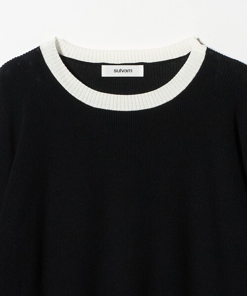 sulvam(サルバム)の「<sulvam> LAYERED PO/ニット(ニット/セーター・メンズ・ホワイト/ブラック・M/L)」の3枚目の写真