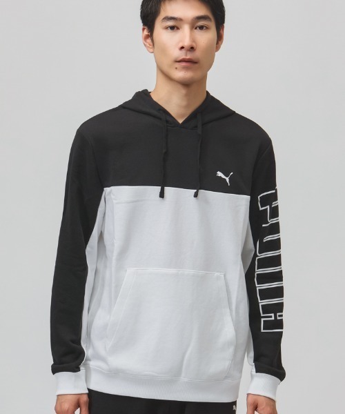 PUMA（プーマ）の「プーマ PUMA ESS スウェットフーディー TR（パーカー・メンズ・ブラック/ブラック×ホワイト/グレー・L/LL/3L/S/M）」の3枚目の写真
