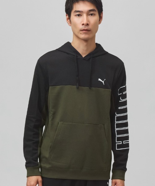 PUMA（プーマ）の「プーマ PUMA ESS スウェットフーディー TR（パーカー・メンズ・ブラック/ブラック×ホワイト/グレー・L/LL/3L/S/M）」の2枚目の写真