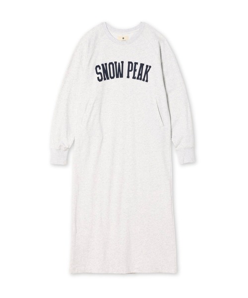 Snow Peak(スノーピーク)の「Snow Peak / Urake Varsity Print Dress 裏毛バーシティプリントワンピース(ワンピース・レディース・ダークブラウン/チャコール/ライトグレー・2/1/3)」の14枚目の写真