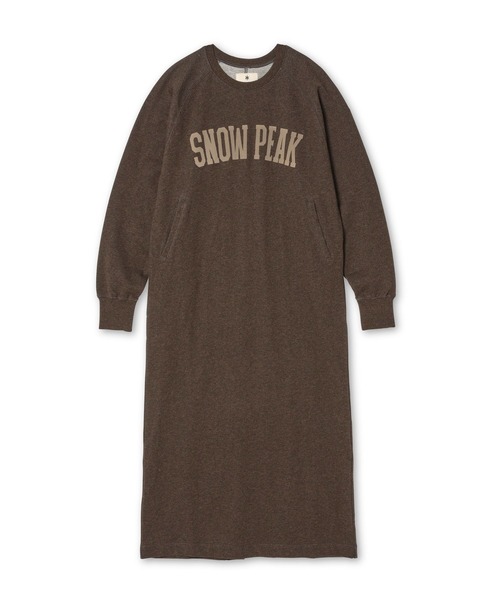 Snow Peak(スノーピーク)の「Snow Peak / Urake Varsity Print Dress 裏毛バーシティプリントワンピース(ワンピース・レディース・ダークブラウン/チャコール/ライトグレー・2/1/3)」の5枚目の写真