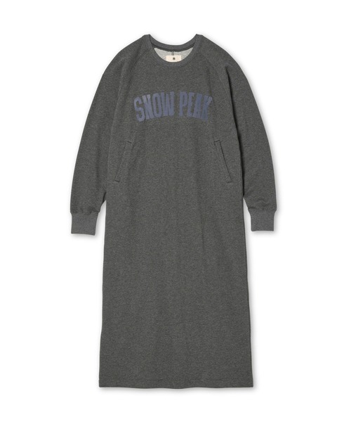 Snow Peak(スノーピーク)の「Snow Peak / Urake Varsity Print Dress 裏毛バーシティプリントワンピース(ワンピース・レディース・ダークブラウン/チャコール/ライトグレー・2/1/3)」の4枚目の写真