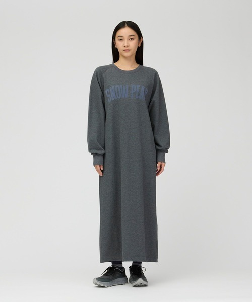 Snow Peak(スノーピーク)の「Snow Peak / Urake Varsity Print Dress 裏毛バーシティプリントワンピース(ワンピース・レディース・ダークブラウン/チャコール/ライトグレー・2/1/3)」の7枚目の写真