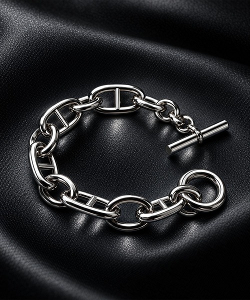 STUDIOUS(ステュディオス)の「【STUDIOUS】FUSION ANCHOR BRACELET(ブレスレット・メンズ・シルバー・FREE)」の1枚目の写真