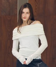Julier ストレッチベア天竺オフショルトップス