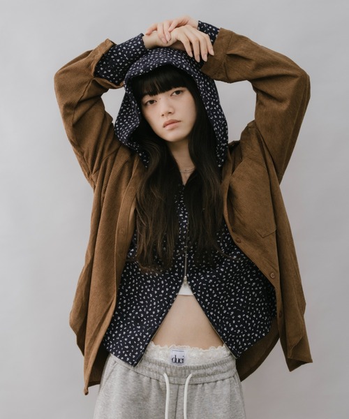 duei(デュイ)の「コーデュロイシャツ(シャツ/ブラウス・レディース・アイボリー/ブラウン・FREE)」の15枚目の写真