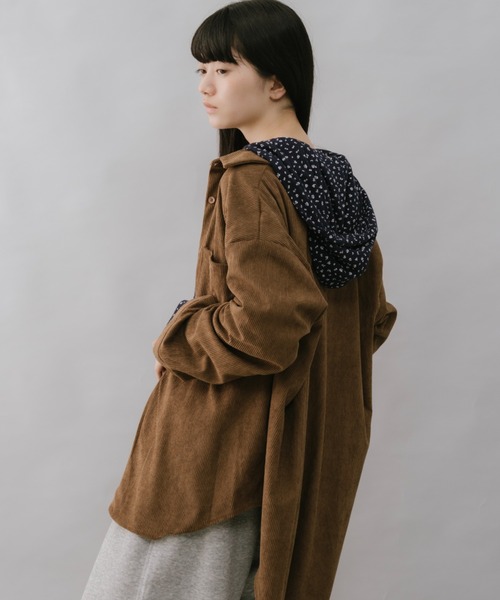 duei(デュイ)の「コーデュロイシャツ(シャツ/ブラウス・レディース・アイボリー/ブラウン・FREE)」の22枚目の写真