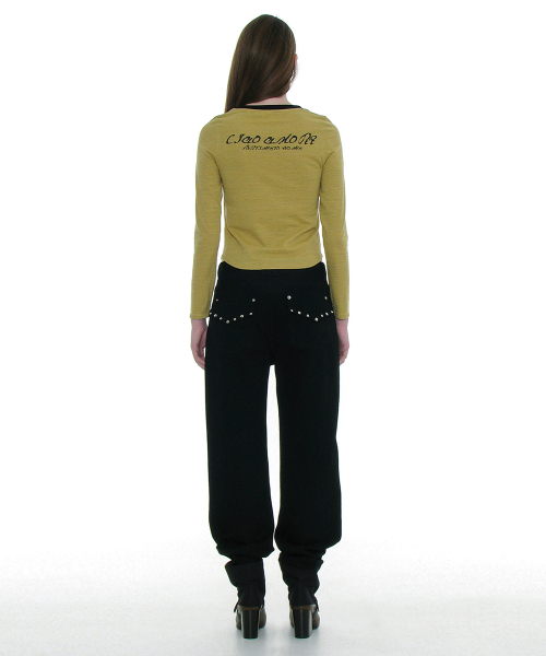 PARTIMENTO WOMEN(パルティメントウィメン)の「93 チャオプリンテッドロングスリーブTシャツ_イエローストライプ(Tシャツ/カットソー・レディース・その他・SMALL)」の3枚目の写真