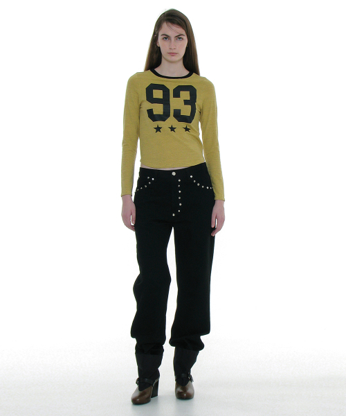 PARTIMENTO WOMEN(パルティメントウィメン)の「93 チャオプリンテッドロングスリーブTシャツ_イエローストライプ(Tシャツ/カットソー・レディース・その他・SMALL)」の4枚目の写真