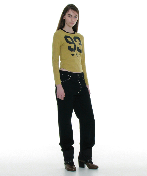 PARTIMENTO WOMEN(パルティメントウィメン)の「93 チャオプリンテッドロングスリーブTシャツ_イエローストライプ(Tシャツ/カットソー・レディース・その他・SMALL)」の5枚目の写真
