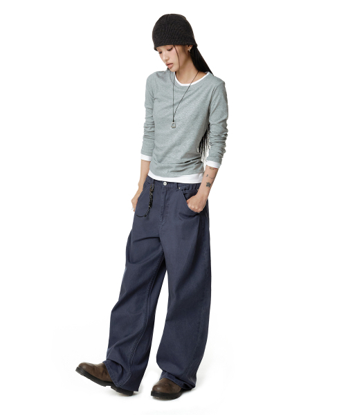 DECET WOMEN（デケット ウーマン）の「Cinchback バレルワイドパンツ DCWPT022NAVY（その他パンツ・レディース・その他・SMALL/MEDIUM/LARGE/X-SMALL）」の7枚目の写真