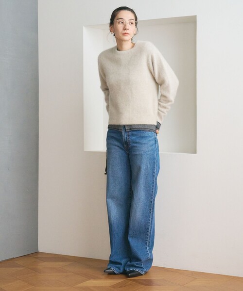 BEAUTY&YOUTH UNITED ARROWS(ビューティーアンドユースユナイテッドアローズ)の「フォックスカシミヤブレンド クルーネック ニットプルオーバー(ニット/セーター・レディース・ダークブラウン/ナチュラル/ブラック/レッド・FREE)」の16枚目の写真