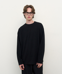 DEL MAR（デルマー）の「エッセンシャル セミオーバーサイズ モダール ロングスリーブ - ブラック（Tシャツ/カットソー）」