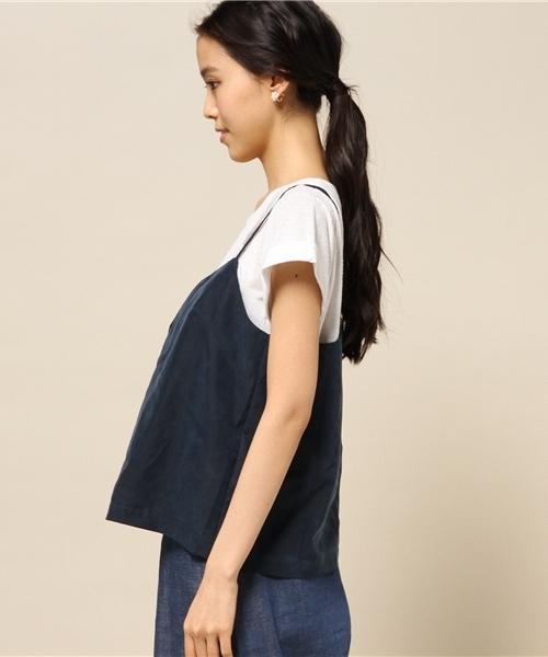 INTERPLANET(インタープラネット)の「パウダーポプリンキャミ(キャミソール・レディース・ベージュ/インディゴブルー/ネイビー・FREE)」の8枚目の写真