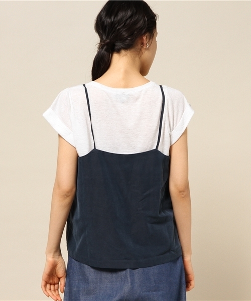 INTERPLANET(インタープラネット)の「パウダーポプリンキャミ(キャミソール・レディース・ベージュ/インディゴブルー/ネイビー・FREE)」の7枚目の写真