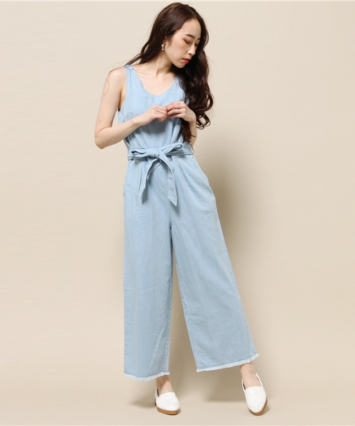 Spick & Span（スピックアンドスパン）の「FADE DENIM サロペット◆（サロペット/オーバーオール・レディース・サックスブルー/ネイビー・36/38）」の13枚目の写真