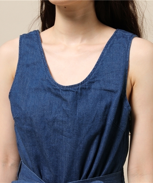 Spick & Span（スピックアンドスパン）の「FADE DENIM サロペット◆（サロペット/オーバーオール・レディース・サックスブルー/ネイビー・36/38）」の6枚目の写真