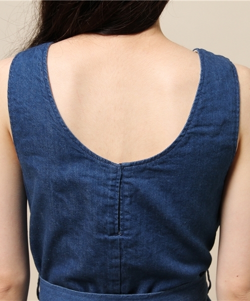 Spick & Span（スピックアンドスパン）の「FADE DENIM サロペット◆（サロペット/オーバーオール・レディース・サックスブルー/ネイビー・36/38）」の7枚目の写真