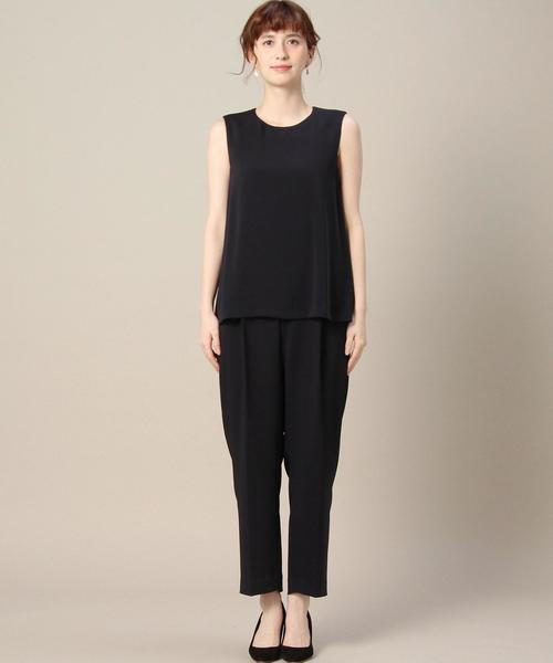 BEAUTY&YOUTH UNITED ARROWS（ビューティーアンドユースユナイテッドアローズ）の「BY レイヤードノースリーブオールインワン◆（つなぎ/オールインワン・レディース・オリーブ/ネイビー・MEDIUM/SMALL）」の4枚目の写真
