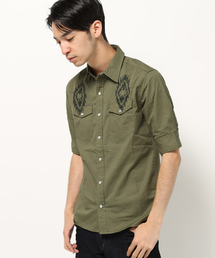 VENCEEXCHANGE | ツイルオルテガプリント5分シャツ(シャツ/ブラウス)