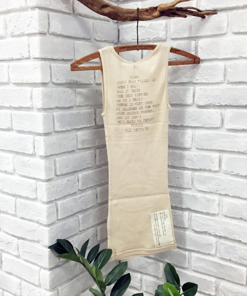 OLD BETTY'S（オールドベティーズ）の「ALOHA Cotton Rib Tank Top/コットンリブタンクトップ（タンクトップ・レディース・オフホワイト/キナリ/ベージュ/サンドベージュ/ボルドー/ネイビー/ラベンダー/アイボリー/ブラック/グレイッシュベージュ/レッド・FREE）」の6枚目の写真