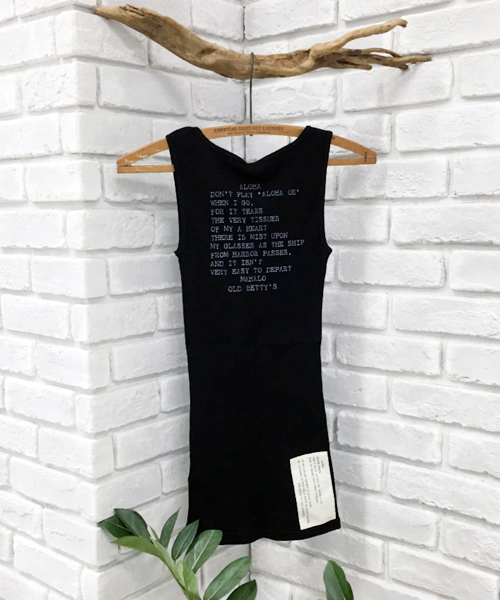 OLD BETTY'S（オールドベティーズ）の「ALOHA Cotton Rib Tank Top/コットンリブタンクトップ（タンクトップ・レディース・オフホワイト/キナリ/ベージュ/サンドベージュ/ボルドー/ネイビー/ラベンダー/アイボリー/ブラック/グレイッシュベージュ/レッド・FREE）」の5枚目の写真