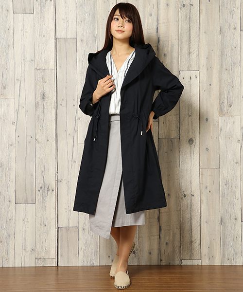 LBC（エルビーシー）の「着流しモッズコート（モッズコート・レディース・ブルー系その他/ベージュ/ライトグレー・M/L/LARGE/MEDIUM）」の3枚目の写真