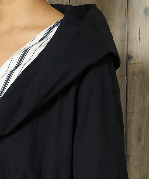 LBC（エルビーシー）の「着流しモッズコート（モッズコート・レディース・ブルー系その他/ベージュ/ライトグレー・M/L/LARGE/MEDIUM）」の4枚目の写真