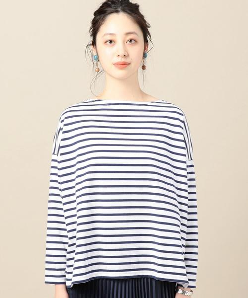 BEAUTY&YOUTH UNITED ARROWS（ビューティーアンドユースユナイテッドアローズ）の「＜ORCIVAL＞ワイドボーダーロングスリーブプルオーバー（Tシャツ/カットソー・レディース・ホワイト/レッド/ネイビー・FREE）」の5枚目の写真