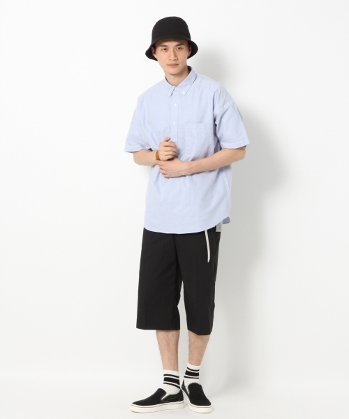 GLOBAL WORK（グローバルワーク）の「【吸水速乾】オックスBIGプルオーバー/740582（シャツ/ブラウス・メンズ・ライトブルー/ホワイト/レッド・SMALL/LARGE/X-LARGE/MEDIUM）」の5枚目の写真