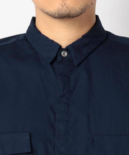 SHIPS JET BLUE（シップスジェットブルー）の「INFLUENCE×SHIPS JET BLUE: リラックス ショートスリーブシャツ（シャツ/ブラウス・メンズ・ネイビー/オリーブ/ブラック・SMALL/LARGE/MEDIUM）」の7枚目の写真